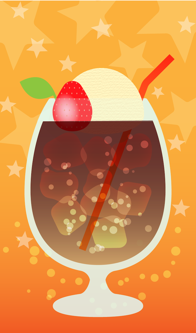 コーヒーフロートのイラスト